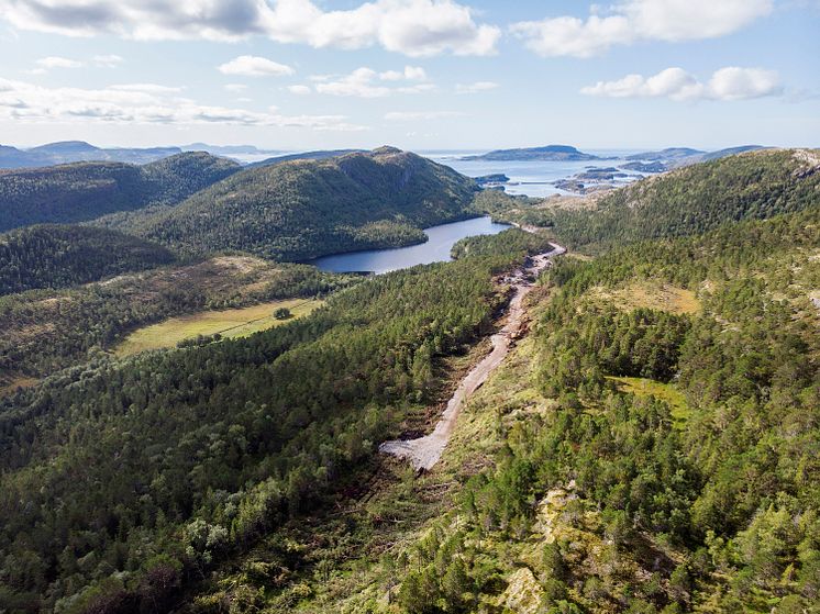 Adkomstveien Harbaksfjellet vindpark