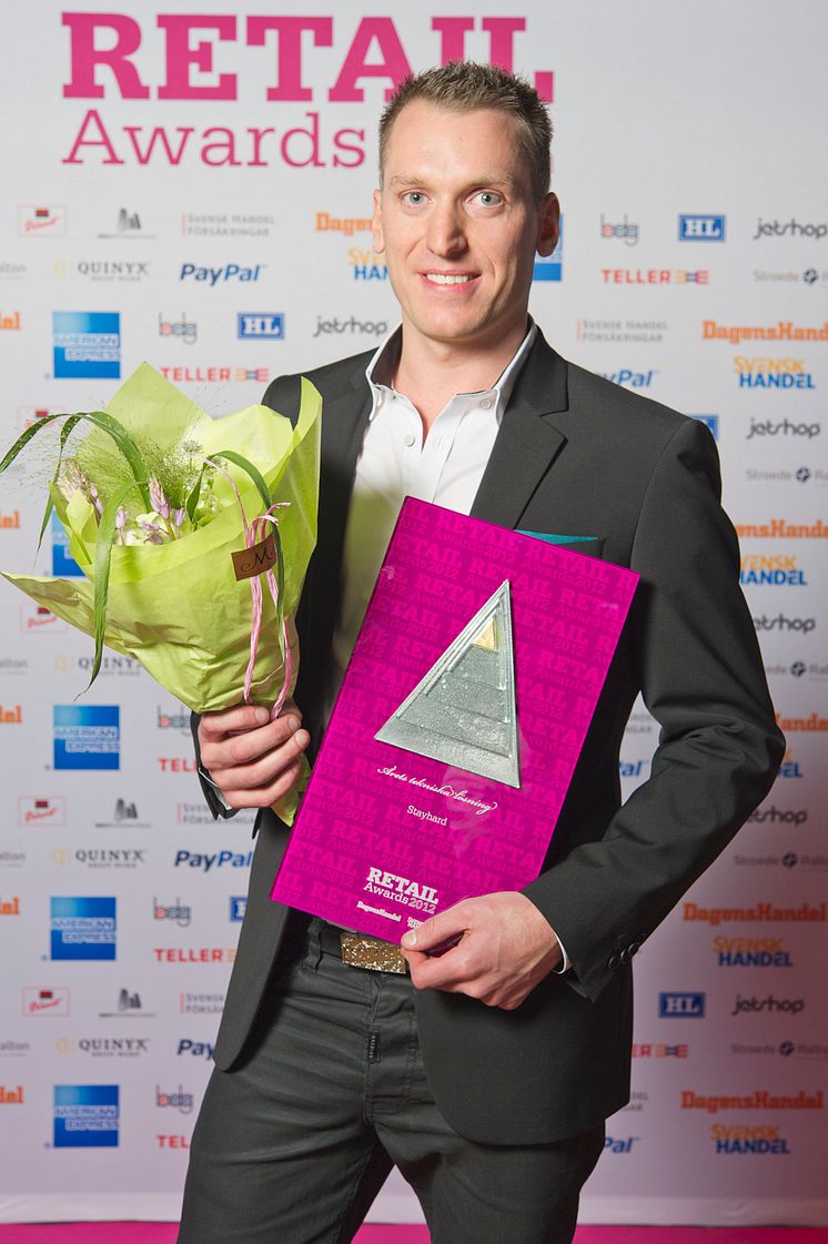 Vinnare Årets tekniska lösning, Retail Awards 2012, Stayhard