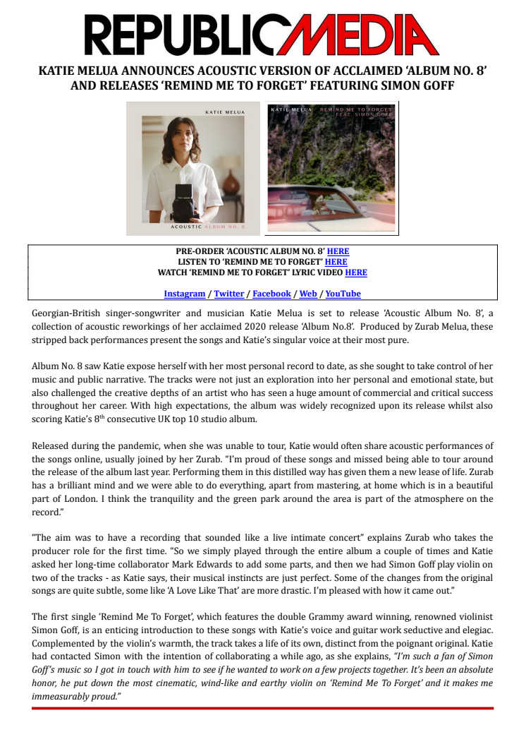 Katie Melua - Acoustic Album No. 9 - engelsk pressrelease.pdf