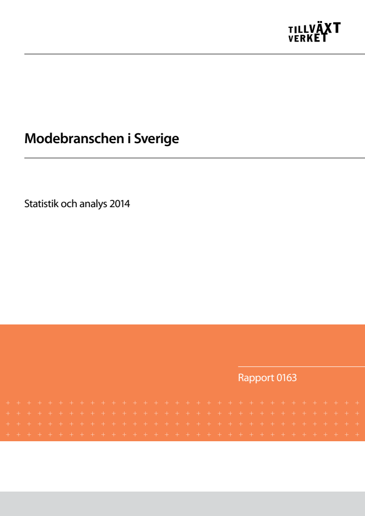 Modebranschen i Sverige - statistik och analys 2014