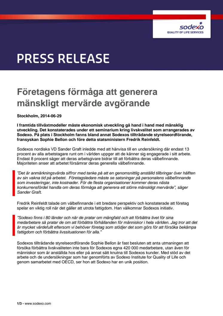 Företagens förmåga att generera mänskligt mervärde avgörande