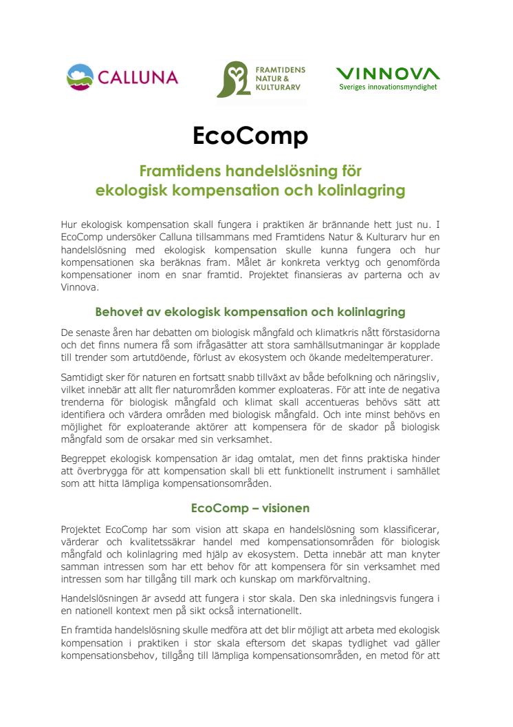 EcoComp Steg 1 - projektpresentation