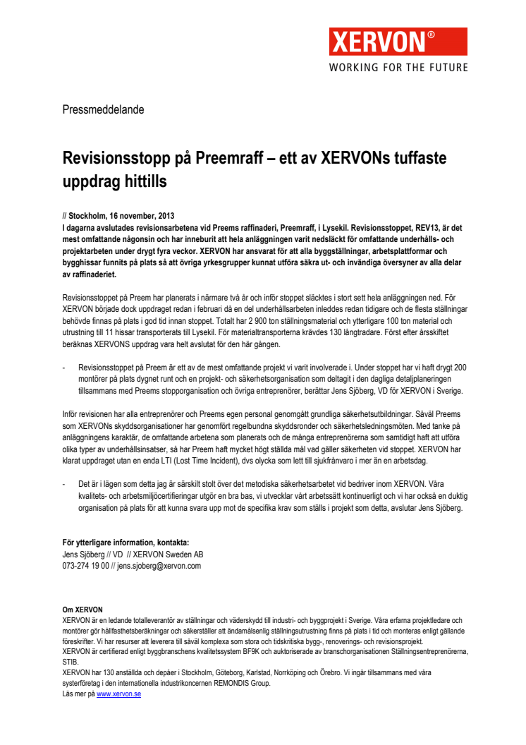 Revisionsstopp på Preemraff – ett av XERVONs tuffaste uppdrag hittills