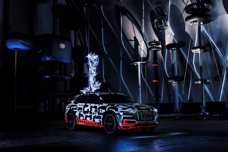 Audi e-tron prototype i Faraday bur (Siemens Schaltwerk Berlin)