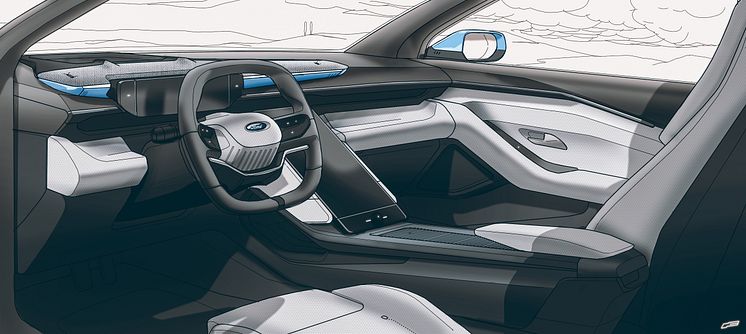 2023_FORD_NewElectricExplorer_SketchesInterior_1