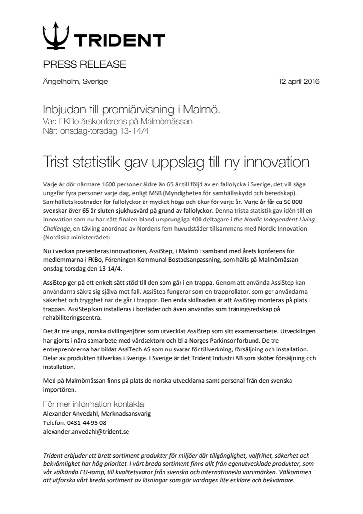 Ny innovation förhindrar fallolyckor