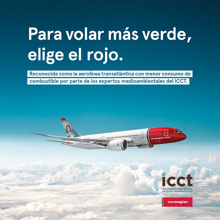 Para volar más verde, elige el rojo.