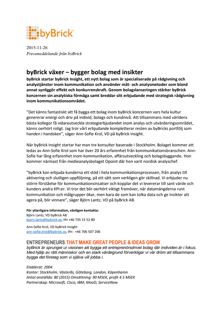 byBrick växer – bygger bolag med insikter