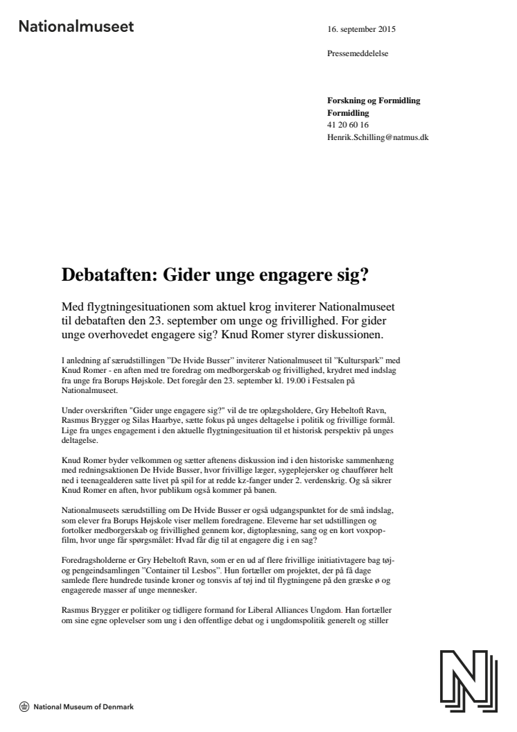 ​Debataften: Gider unge engagere sig?