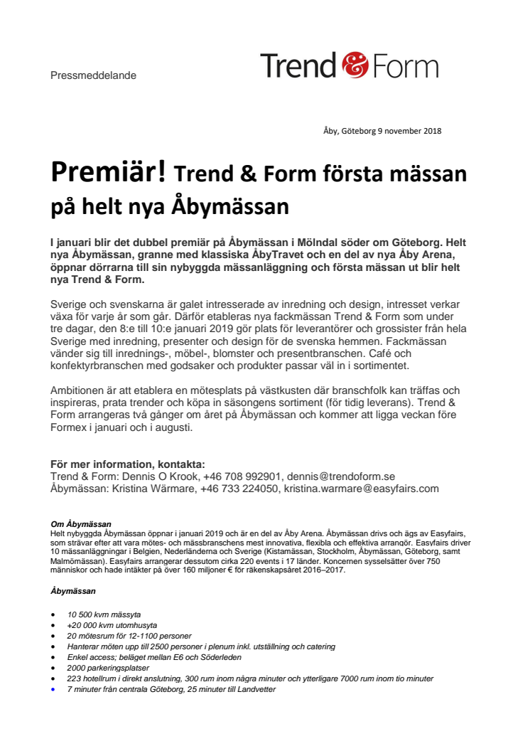 Trend & Form första mässan på helt nya Åbymässan!