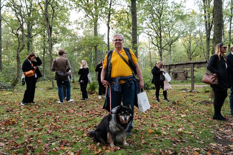 Ulf Malmström med hunden Dusty 