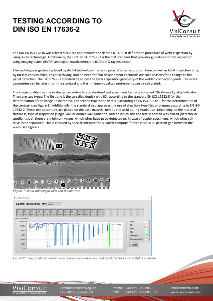 TESTING ACCORDING TO  DIN ISO EN 17636-2