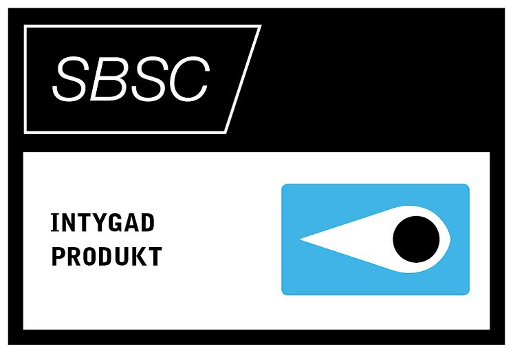 SBSC-certifikatsmärke – intygad produkt enligt relevant norm
