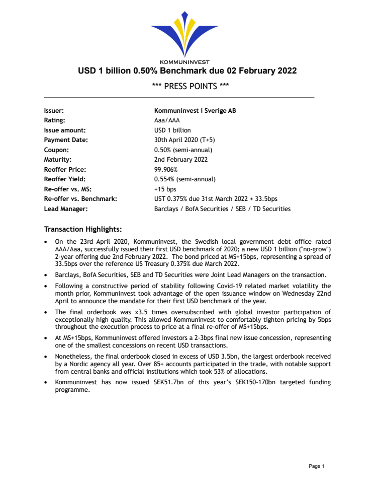 USD Emission Press Points