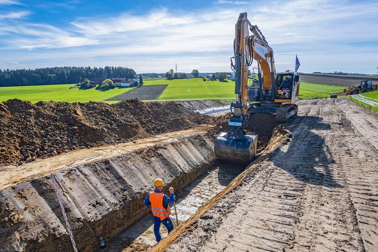 Kabelbaustelle Bayernwerk Netz