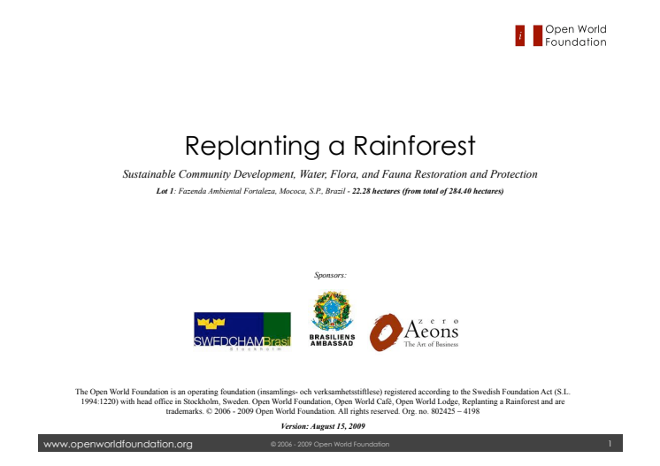 Replanting A Rainforest 