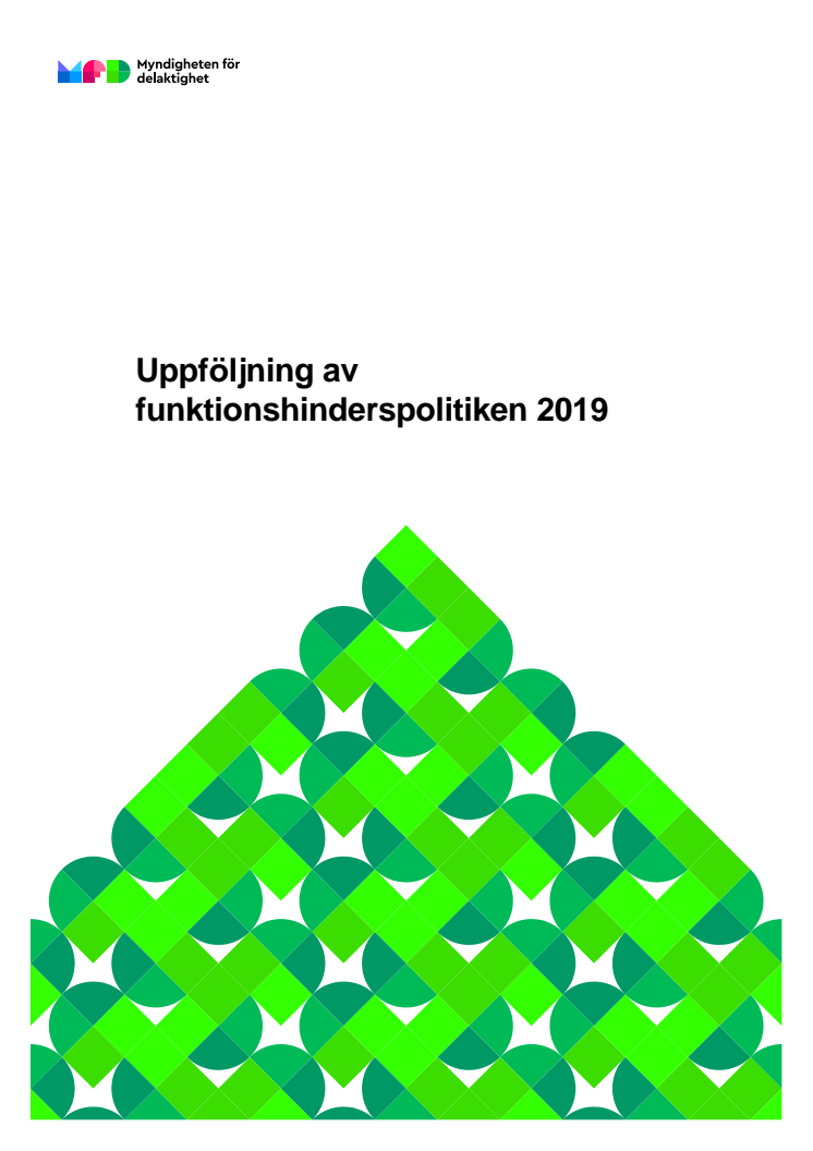 Uppföljning av funktionshinderspolitiken 2019