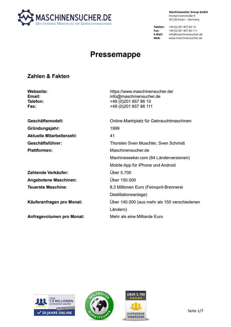Pressemappe Maschinensucher (PDF)