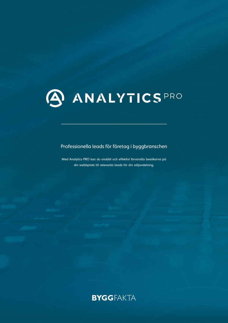 BYGGFAKTA ANALYTICS PRO