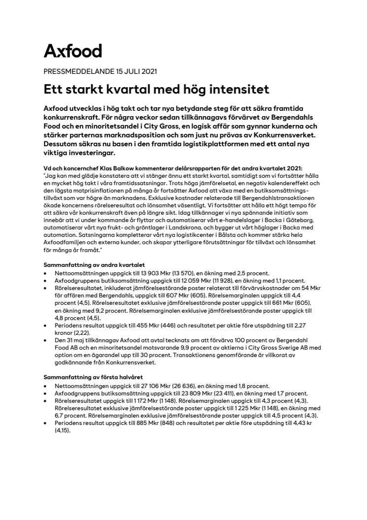 Pressmeddelande Axfood delårsrapport andra kvartalet 2021.pdf