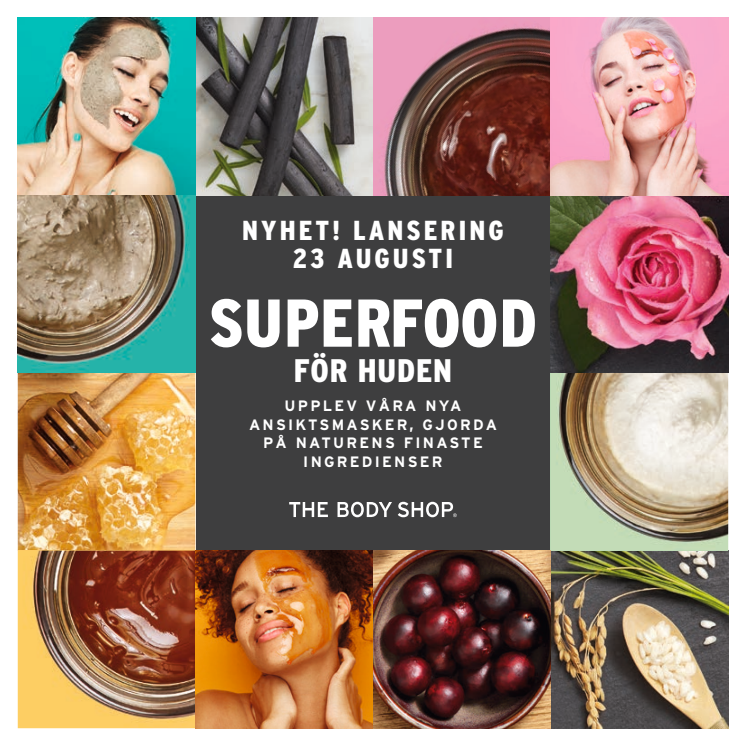 The Body Shop lanserar fem nya ansiktsmasker med superfoods