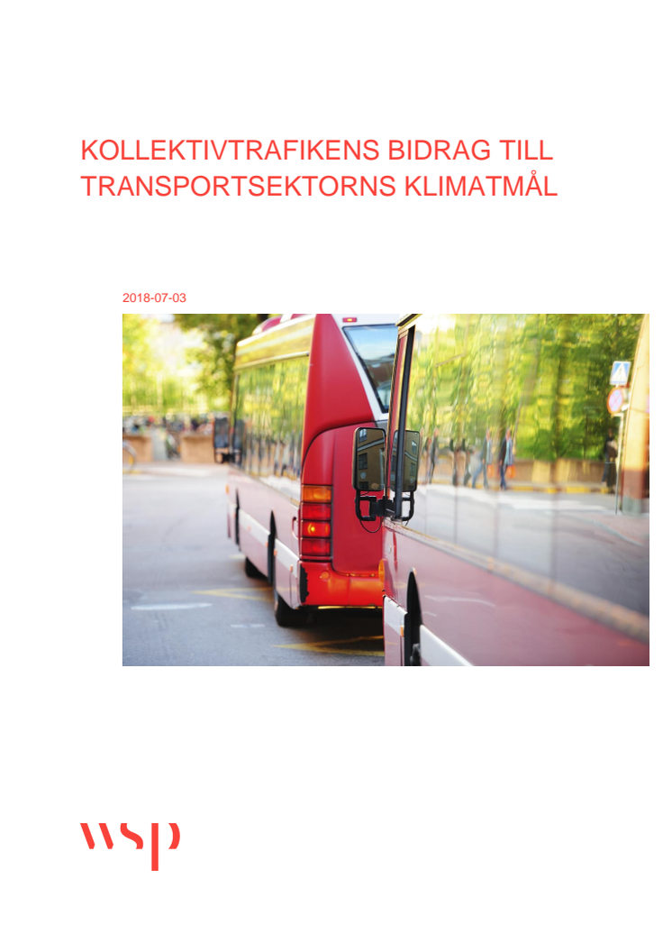 Rapport: Kollektivtrafikens bidrag till klimatmålen
