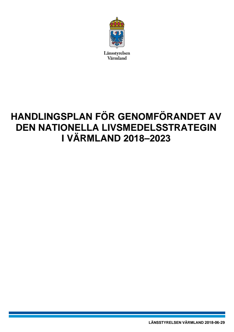 Länsstyrelsens handlingsplan för livsmedel