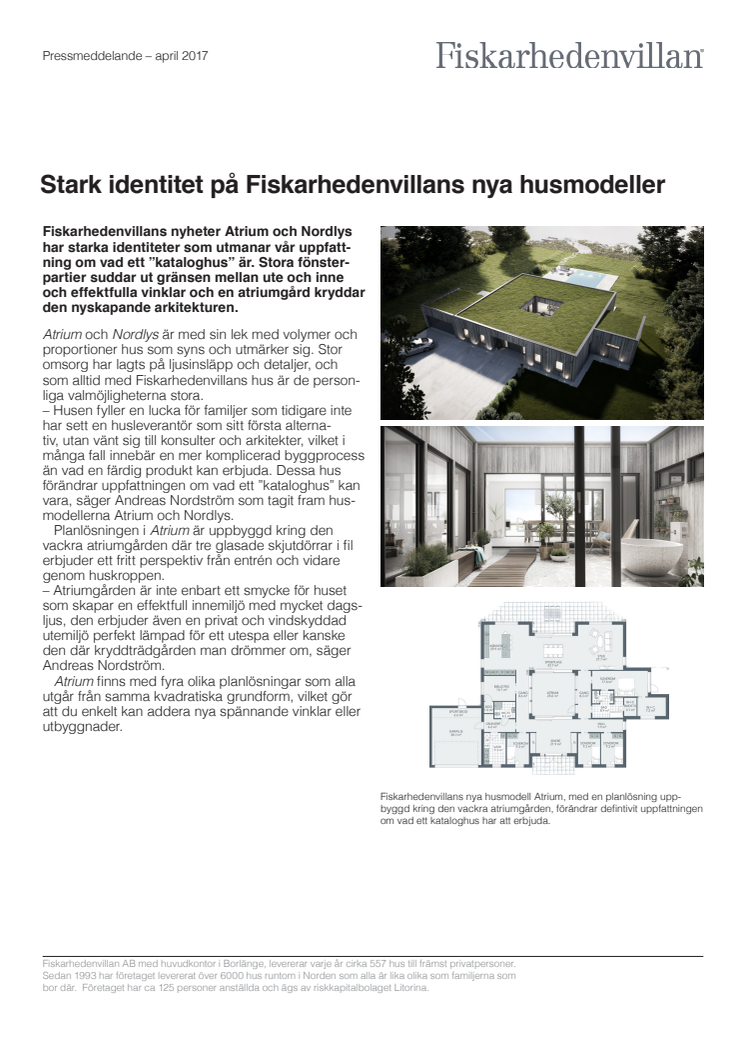 Stark identitet på Fiskarhedenvillans nya husmodeller