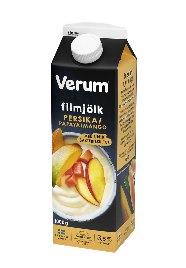 Verum filmjölk persika/papaya/mango