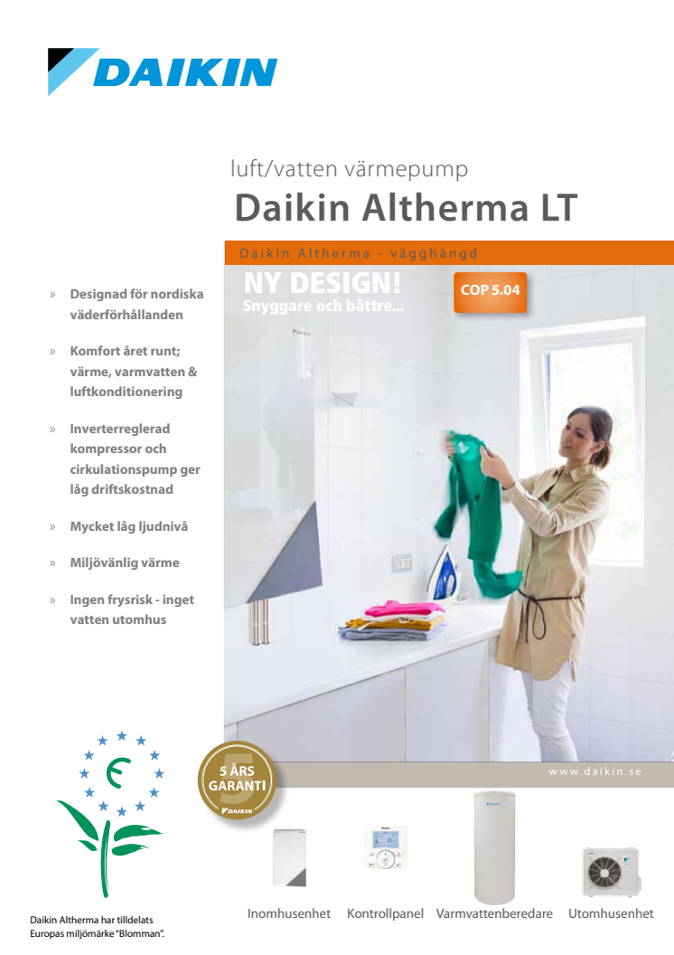 Produktblad DaikinAltherma vägghängd