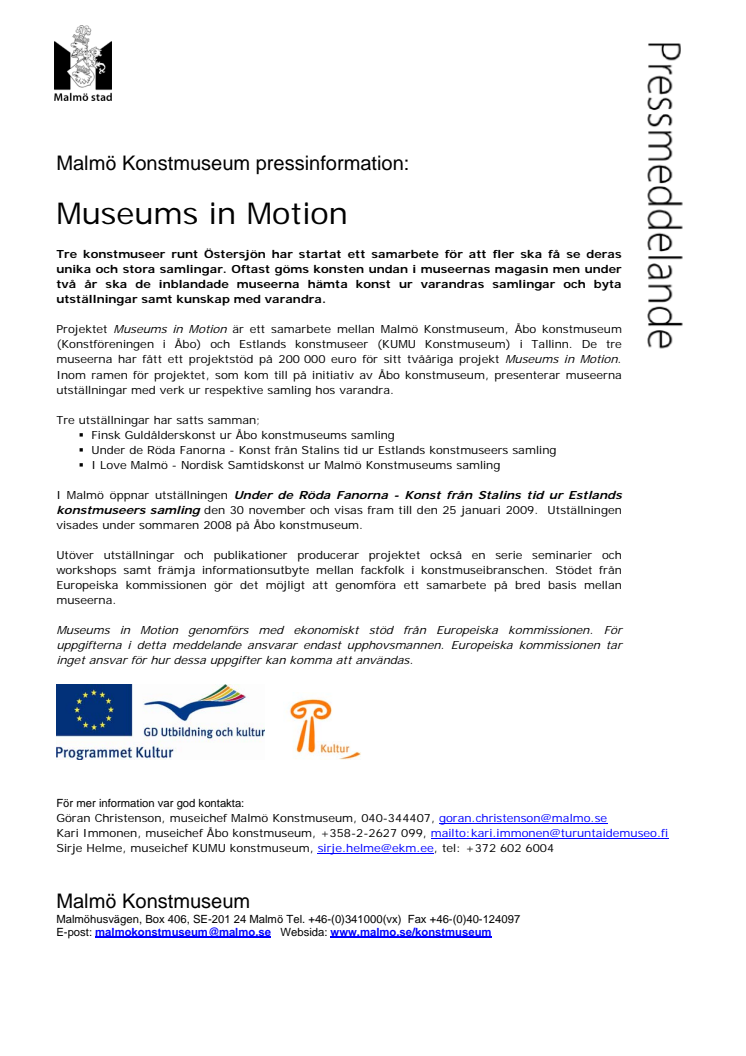 Museums in Motion