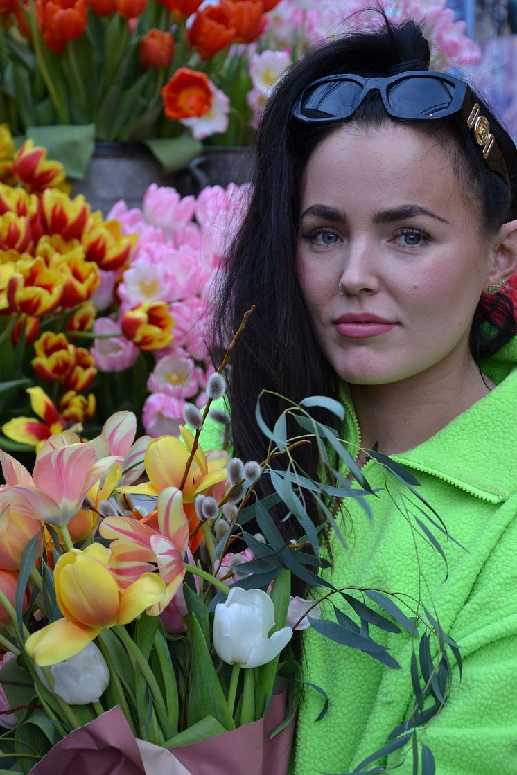 Miriam Bryant uppträder på Blomsterfrämjandets och MixMegapols tulpankonsert