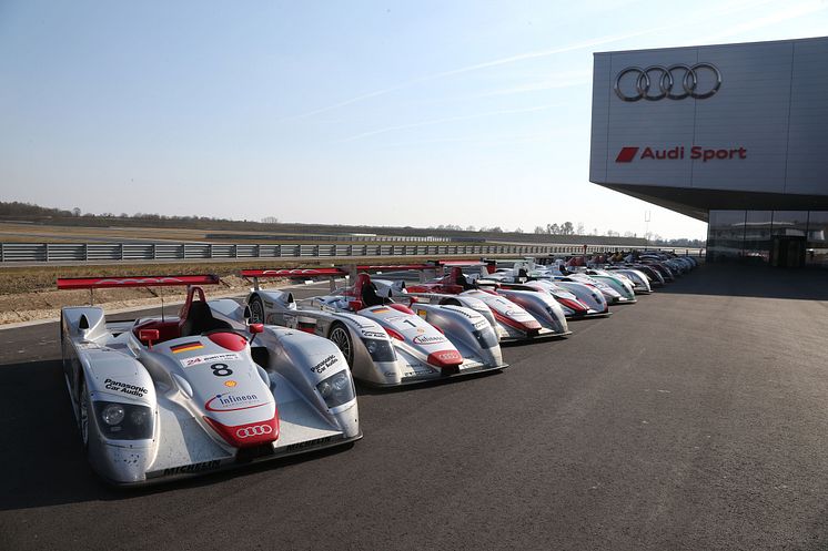Le Mans winning Audi prototypes (2000-2014) line-up