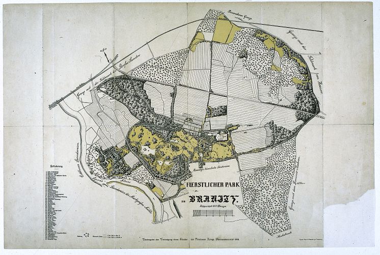 Plan Branitzer Parklandschaft von 1903
