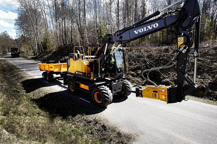 Volvo EW160E hos Linde Schakt