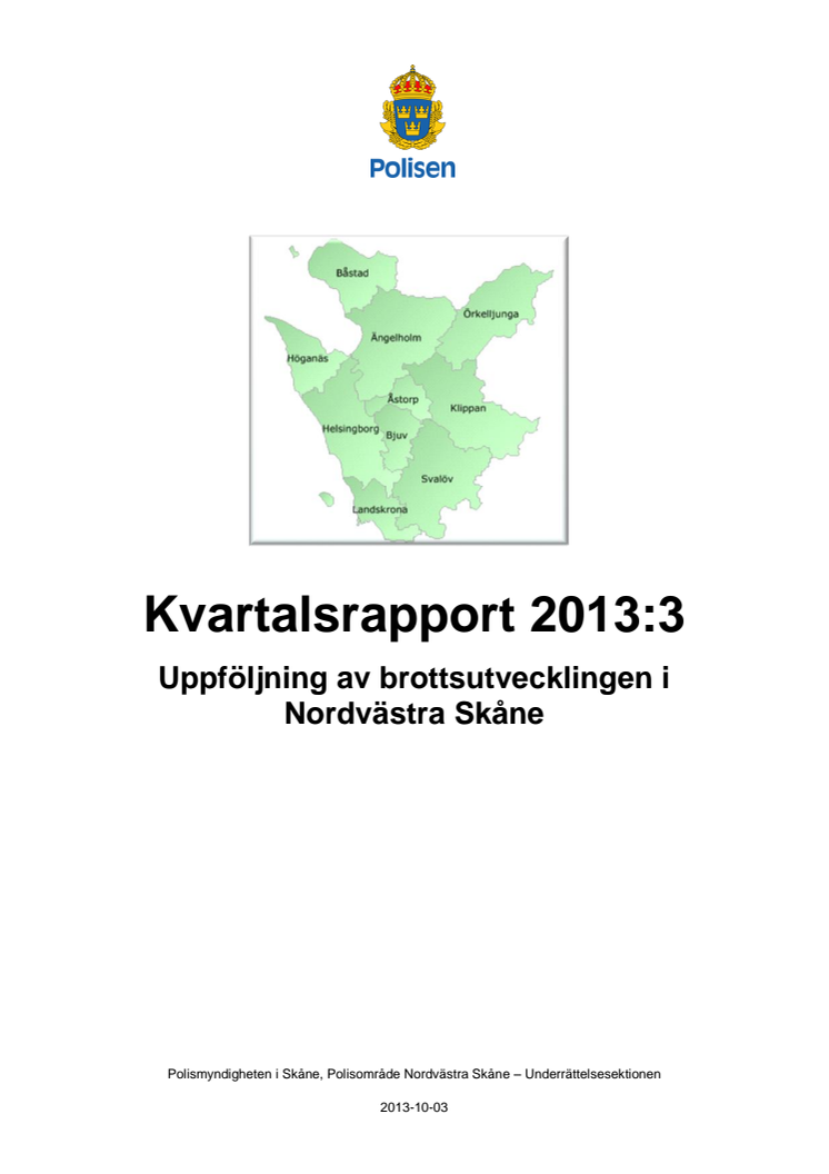 Polisens kvartalsrapport