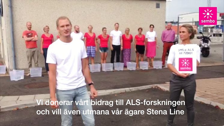 Sembo antar utmaningen i ALS Icebucket Challenge