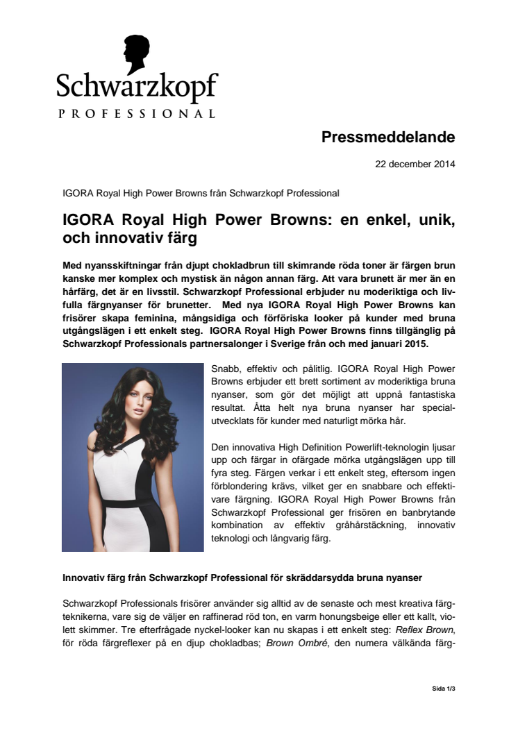 IGORA Royal High Power Browns: en enkel, unik och innovativ färg