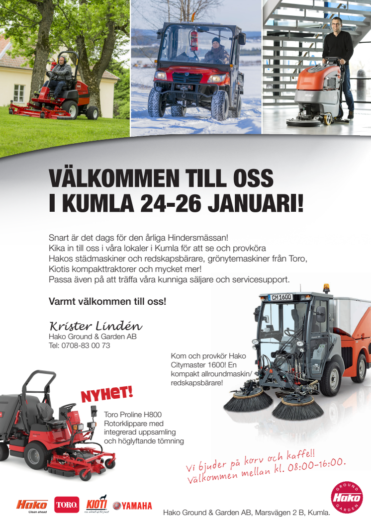 Inbjudan - Hindersmässan 24-26 januari 2018