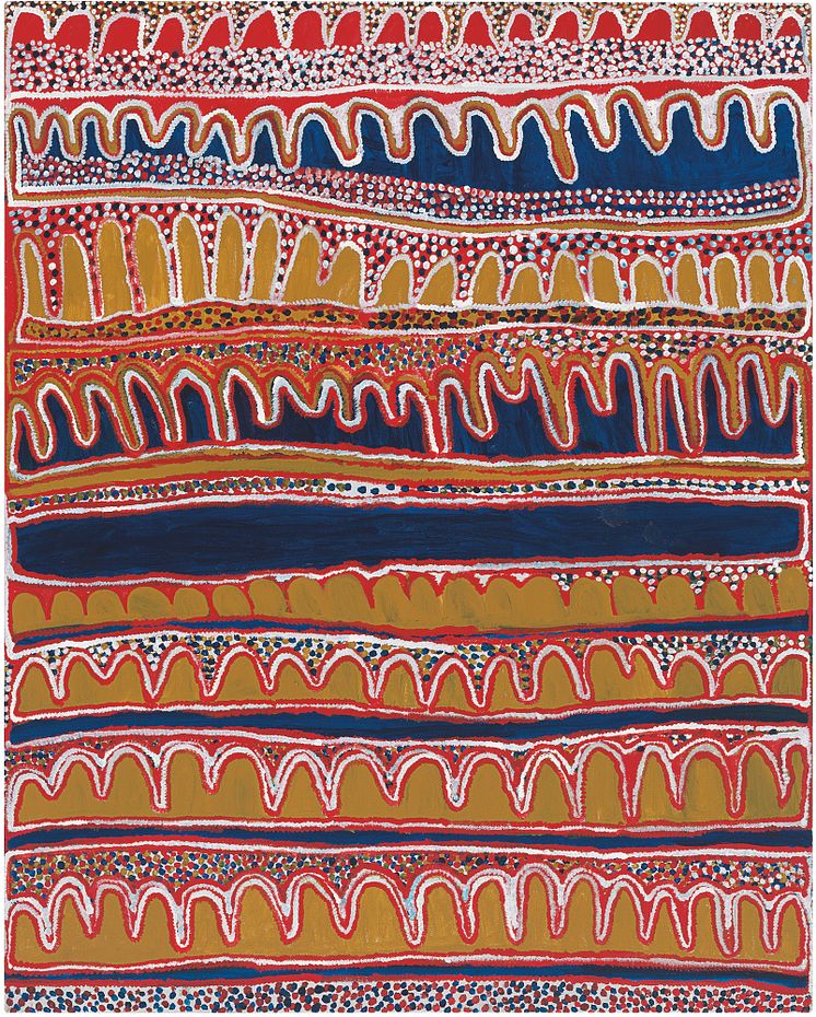 Narputta Nangala Jugadai, Karrkurutintya [Spirit of Woman Walking], 2003. National Gallery of Australia. 