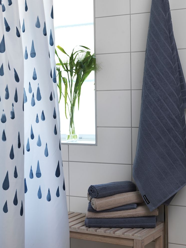 Shower curtain Flow, Terry towel Novalie Stripe_2