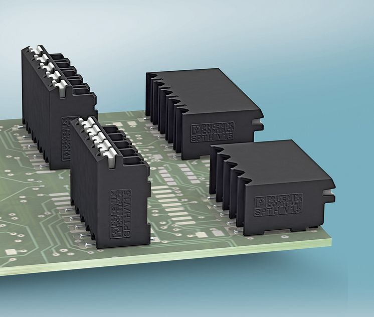 Rugged SMD PCB terminals with push-in connection technology