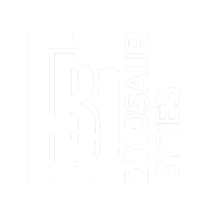 White Dinosaur Bytes Logo