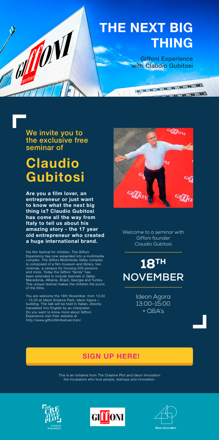 THE NEXT BIG THING Giffoni Experience with Claudio Gubitosi