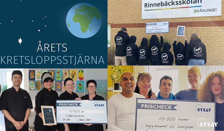 Grattis till Löddesnässkolan i Lomma, Snickerigruppen i Svedala och Rinnebäckskolans fritidsklubb & skolans miljökommitté i Kävlinge.