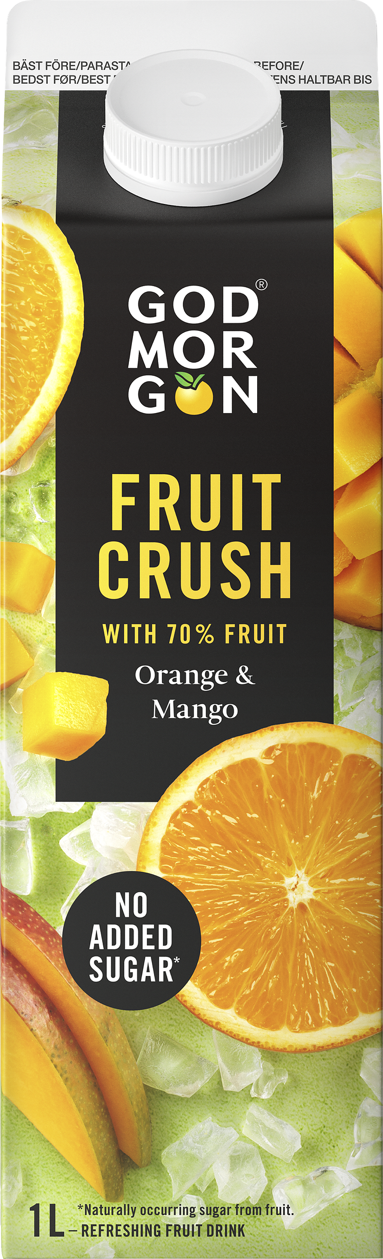 God Morgon Fruit Crush Orange Mango 1L