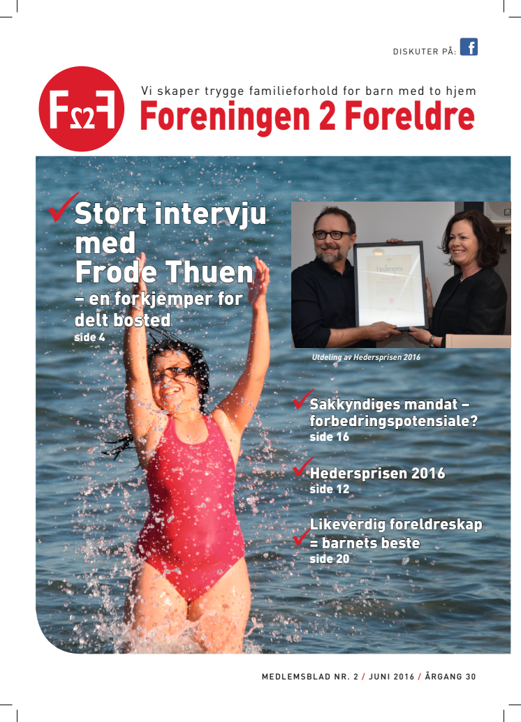 Foreningen 2 Foreldre medlemsblad nr 2-2016