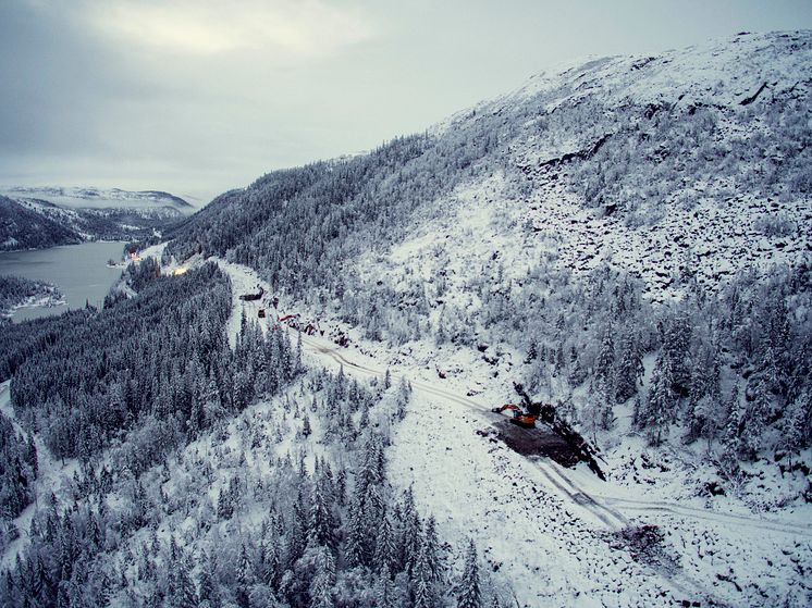 Storheia vindpark - adkomstvei desember 2016