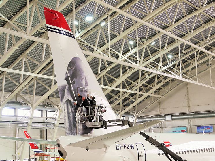 Roald Dahl becomes Norwegian's first ever British tail fin hero