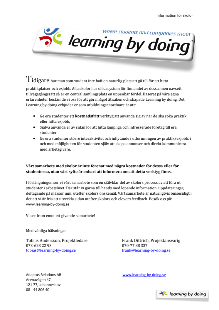 Information för skolor